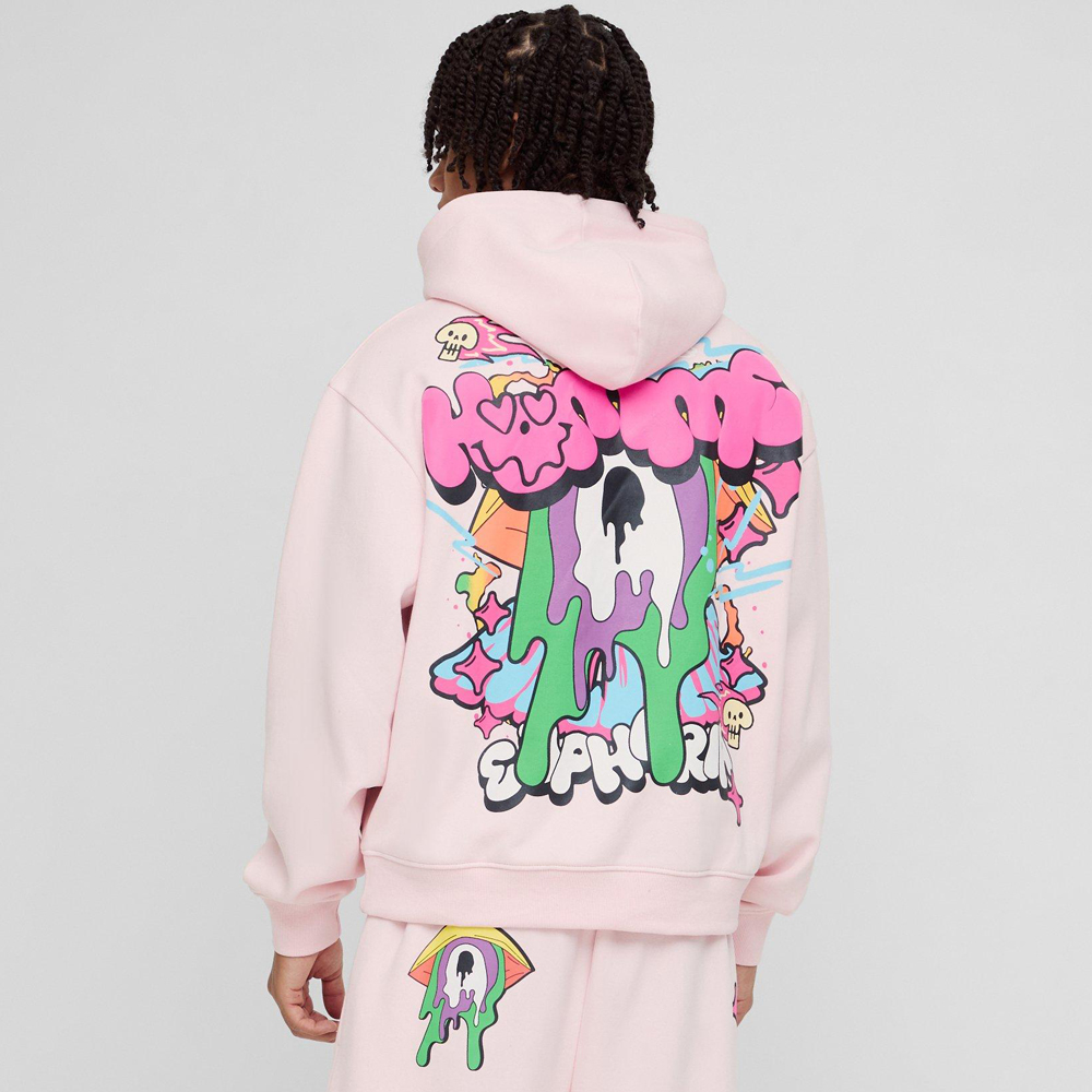 Oversized Ghost Band License Printed Hoodie