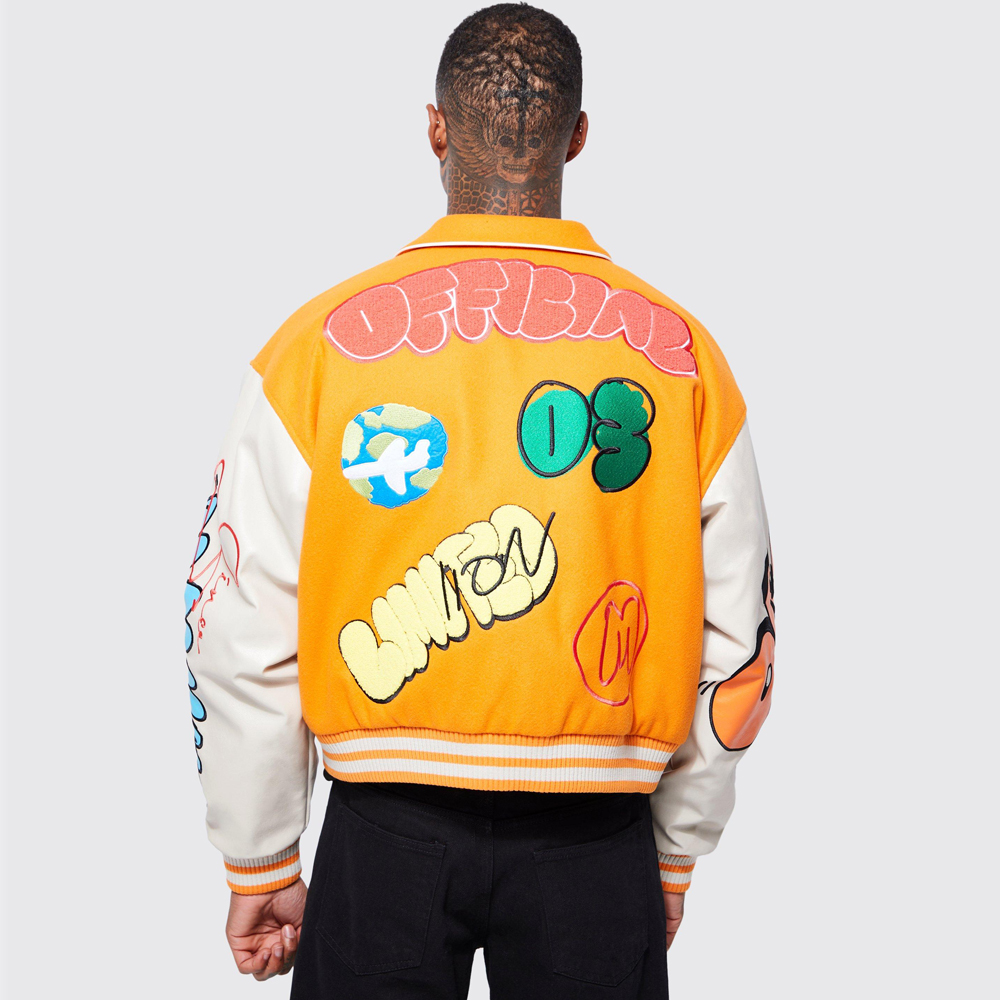 PU Badge Varsity Jacket