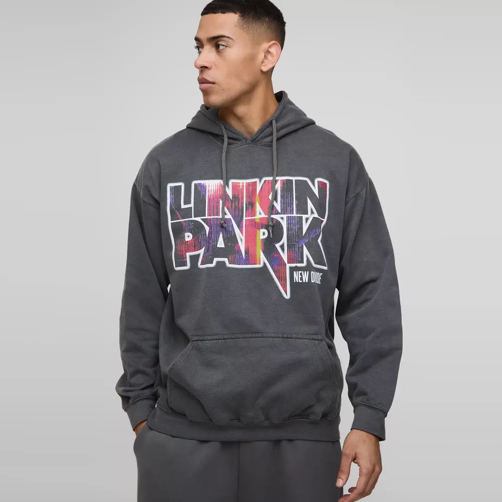 Oversized Worldwide Contrast Stitch Hoodie
